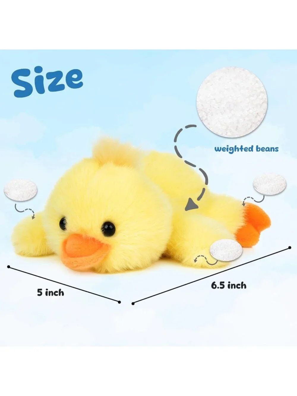 Duck Stuffed Animal Plush Toy Cute Soft Pocket Size Gift for Kids Girls